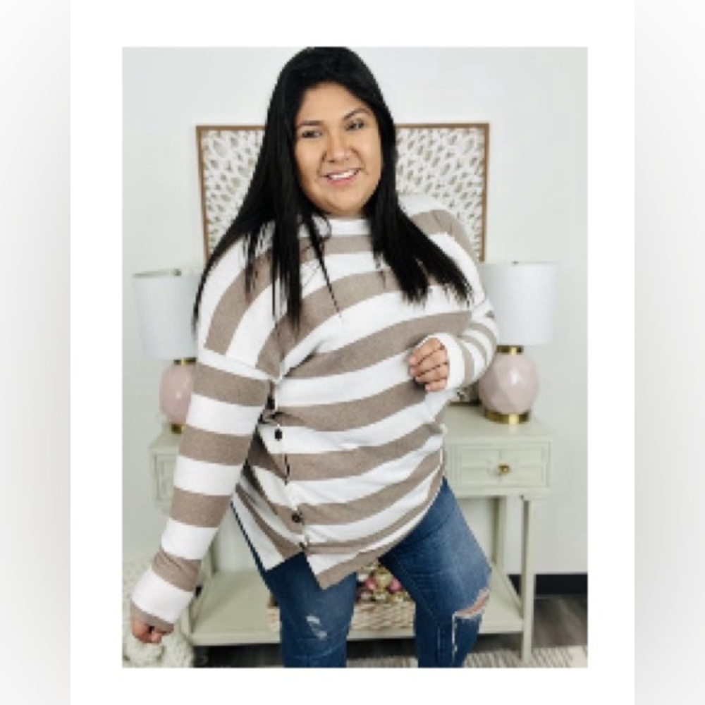 REB in J Striped Tunic Top